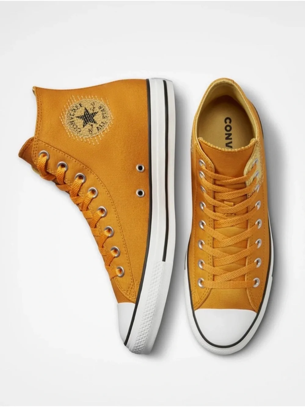 Like NEW Converse Chuck Taylor All Star Sneakers. Mustard Yellow | M8.5/W10 - Picture 1 of 12